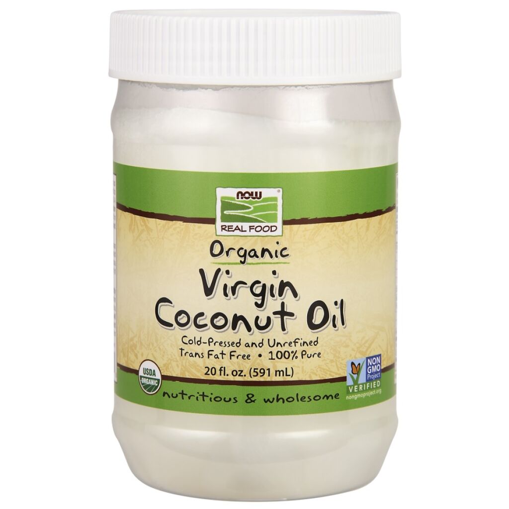 NOW Foods - Virgin Coconut Cooking Oil Organic - 100% Pure - 591 ml.