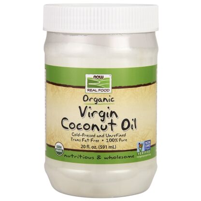 NOW Foods - Virgin Coconut Cooking Oil Organic - 100% Pure - 591 ml.