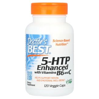 Doctor's Best - 5-HTP Enhanced with Vitamin B6 and C - 120 vcaps
